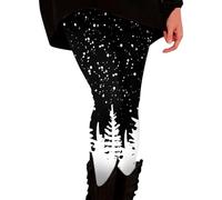 Leggings Natalizi da Donna,Pantaloni Elastici Colorati Sportivi Caldi Leggings Invernali Pantacollant Sportivo Leggins Palestra Donna Casual Collant Natale Sportivo Donne/Ragazze