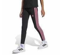 adidas Bambina Essentials 3 Stripes Leggings, Black/Pink Fusion, 13-14 Years