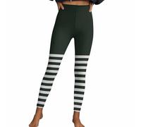 Leggings per Halloween, da donna, sexy, a righe, stile gotico, punk, a vita alta, per sport, fitness, aderenti, pantaloni da yoga, pantaloni da yoga, pantaloni da casa, pantaloni da festa