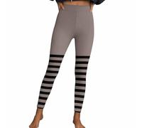 Leggings per Halloween da donna, sexy, sottili, a vita alta, per sport, fitness, aderenti, pantaloni da yoga, a strisce, pantaloni da yoga, a strisce elasticizzati, gotico punk, costume da loungewear