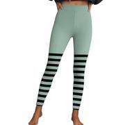 Leggings per Halloween da donna, sexy, sottili, a vita alta, per sport, fitness, aderenti, pantaloni da yoga, a strisce, pantaloni da yoga, a strisce elasticizzati, gotico punk, costume da loungewear