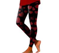 Leggings per San Valentino con controllo della pancia di San Valentino per le donne con cuori collant grafici succinti scrunch culo corsa stampa cuore pantaloni da yoga atletici morbidi 2024