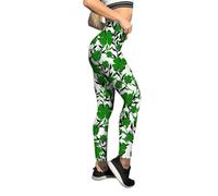 Leggings Push Up Donna Stampa Floreale Pattern Geometrico Printed Design Yoga Fitness Compression Thermal Winter Invernali Cotton Elastane Jersey Size Various Sizes Full Length Leggins Marroni Donna