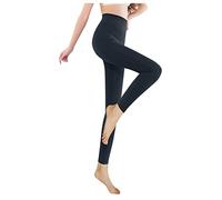 Leggings spessi da donna, a vita alta, termici, foderati in pile, pantaloni da palestra, corsa, tinta unita, per allenamento, invernali, caldi, per il freddo, pantaloni skinny sportivi, Grigio, L