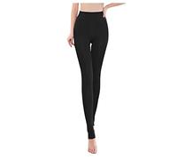 Leggings Sportivi da Donna a 3/4,Cotone 3/4 Leggings Comodi Traspiranti Pantaloni Sportivi Skinny Elasticizzati Pantaloni Snellenti Dimagranti Curvy Leggins Donna per Allenamento Corsa Sport