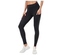 Leggings sportivi da donna a vita alta, pantaloni da yoga da donna, caldi, casual, tinta unita, con tasche, vestibilità slim chic ed eleganti, anti cellulite, aderenti, elastici, per fitness