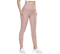 Leggings sportivi da donna, pantaloni da yoga, sette riflettenti, elastici, ad asciugatura rapida, da yoga, da yoga, Colore: rosa., M