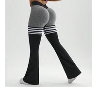 Leggings sportivi da donna senza cuciture ad alta elasticità, che stringono la vita e sollevano il fondoschiena L,M,SA strisceTessuto
