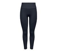 Leggings sportivo vita alta elasticizzato Blu L Tinta unita
