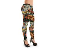 Leggings Stampa Pelle Di Leopardo Tigre Zebra Animale Africano Moda Alternativa