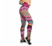 Leggings stampati Basic Pantaloni da yoga Butterweiche Damen Leggings Workout, Colore: rosso, M