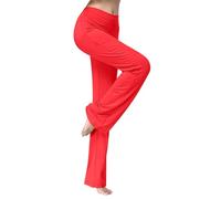 Leggings svasati da donna a vita alta Bootcut pantaloni da yoga larghi pantaloni traspiranti palestra gamba dritta pantaloni da ballo pantaloni da corsa allenamento pantaloni della tuta, Rd1., XXL