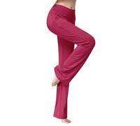 Leggings svasati da donna a vita alta Bootcut pantaloni da yoga larghi pantaloni traspiranti palestra gamba dritta pantaloni da ballo pantaloni da corsa allenamento pantaloni della tuta, RD2., 3XL