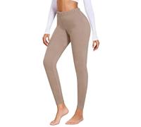 Leggings termici da donna, leggings in pile spessi, invernali, collant termici a vita alta, pantaloni foderati in pile di cotone, calze da jogging calde, trapuntate in pile, leggings da yoga da
