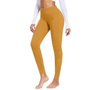 Leggings termici da donna, leggings in pile spessi, invernali, collant termici a vita alta, pantaloni foderati in pile di cotone, calze da jogging calde, trapuntate in pile, leggings da yoga da