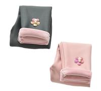 Leggings termici da ragazza, foderati, per autunno e inverno, in cotone spesso, per bambini, termici, a, 128-134