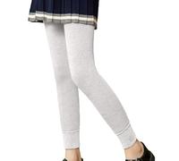 Leggings termici in velluto nero ispessito, per autunno e inverno, caldi, a nove punti, in morbido cotone, per uso quotidiano, per tutti i giorni (bianco, 4-6 anni)