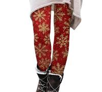Leggings termici natalizi da donna, leggings natalizi da donna, pantaloni da allenamento a vita alta con stampa di Babbo Natale, leggings da palestra, collant natalizi, abbigliamento sportivo per