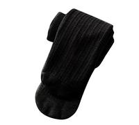 Leggings termici per bambini in cotone con fodera in pile, delicati sulla pelle, morbidi, comodi, traspiranti, per il tempo libero, per le giornate fredde, Nero , 12-24 Monate