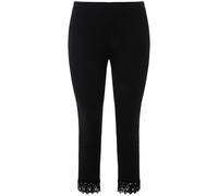 Leggings Ulla Popken donna taglie forti 7 8 pizzo orlo cotone biologico 747979