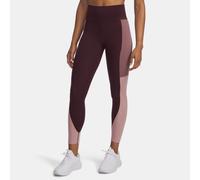 Leggings Under Armour Meridian Colorblock Ankle da donna Maroon Mist / Tourmaline Rosa / Marrone scuro XXL