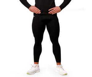 Leggings uomo slim a compressione media con tasca Black 1 St