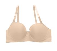 Leggings Vestire Lace Underwear Removable Double Shoulder Straps Back Double Buckle Thin of Female of Side Breasts Breathable Bra with Ring Sexy Bra Set di strumenti senza fili, beige, L