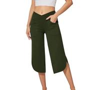 Leggins 3/4 Donna Cotone Offerta Pantaloni Palestra 3/4 Push Up Leggeri Pinocchietto Sportivi Yoga Leggings Vita Alta Elasticizzati Pantaloni al Ginocchio Estivi Leggins Fitness Allenamento