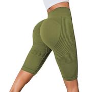 Leggins 3D Anticellulite Corti Donna Fitta Bella Leggings Cellulite Leggins Compressione Graduata Lipedema Leggings Sportivi Push Up Vita Alta Senza Cuciture Pantaloni Yoga e Fitness
