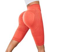 Leggins 3D Anticellulite Corti Donna Fitta Bella Leggings Cellulite Leggins Compressione Graduata Lipedema Leggings Sportivi Push Up Vita Alta Senza Cuciture Pantaloni Yoga e Fitness