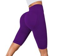 Leggins 3D Anticellulite Corti Donna Fitta Bella Leggings Cellulite Leggins Compressione Graduata Lipedema Leggings Sportivi Push Up Vita Alta Senza Cuciture Pantaloni Yoga e Fitness