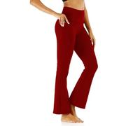 Leggins a Zampa Donna Leggeri Pantaloni Yoga Cotone Comodi Pantalone Flare Con Tasche Eleganti Elegante Pantaloni Lavoro Neri Controllo Della Pancia Leggins Morbidi Per Palestra Casual Jazz Pilates