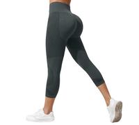 Leggins Anticellulite Donna Push Up Leggings 3D Leggings a Compressione Graduata Anti Cellulite Palestra Controllo della Cotone Sportivi Solide Pantacollant per Fitness Yoga