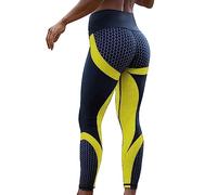 Leggins Estivi Donna Comodi e Traspiranti Morbidi Eleganti Pantaloni da Yoga Vita Anticellulite Pantaloni Yoga Controllo della Pancia Donna Leggins Sportivi Alta Slim Fit Elasticizzati