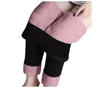 Leggins Felpati Donna Elasticizzati Lunghi Taglie Forti Leggins Invernali Pantaloni Termici 3XL Trekking Montagna Leggins Termici Vita Alta Curvy Fodera in Pile Calda Collant Termici Pantaloni Felpati