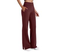 Leggins Jadea Donna Leggins Compressione Graduata Pantaloni da Yoga A Gamba Larga da Donna Pantaloni Casual alla Comodi A Vita Alta con Caldi Palestra Abbigliamento Wine M