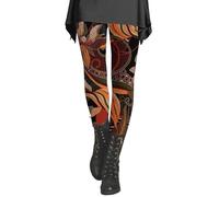 Leggins Natalizi Donna Leggins Donna Invernali con Stampa Babbo Natale Collant Donna Fantasia Divertenti per Natale Curvy Sexy con Interno in Pile Teddy Collant Caldi Aderenti Costume di Natale