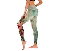 Leggins Push Up Regolabile per Il Tempo Libero Allenamento Lunghi Fantasia Traspirante Leggins Corti Donna Opachi Tinta Unita Estive Autunno da Yoga Pantaloni Yoga Donna Larghi