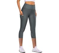 Leggins Sportivi Donna 3/4 Capri Pantaloni Vita Alta Fitness Push Up Contenitive Yoga Elasticizzati Controllo della Pancia Opaco Estivi Senza Cuciture Anticellulite Dimagranti Morbido