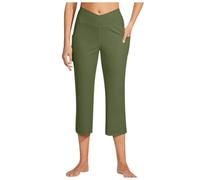 Leggins Sportivi Donna 3/4 Coprenti Pinocchietto Opaco Dimagranti Senza Tessuto Ginocchio Pantaloni Morbidi e Confortevoli Leggings Fitness per Pilates, Sport, Gym, Running