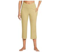 Leggins Sportivi Donna 3/4 Coprenti Pinocchietto Opaco Leggings Capri Morbidi ed Elasticizzati Elastici Pantaloni Activewear Cuciture Pantacollant Anticellulite per Sport, Palestra, Yoga