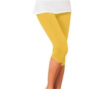 Leggins Sportivi Donna 3/4 Coprenti Pinocchietto Opaco Yoga Pants Elasticizzati Leggings Palestra Pantaloni Morbidi e Confortevoli Jogging Fitness per Tempo Libero