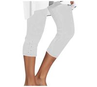 Leggins Sportivi Donna 3/4 Pinocchietti Leggeri Fitness Leggings Scrunch Butt Pantaloni della Tuta Larghi Elasticizzati Morbidi e Confortevoli Jogging per Sport, Palestra, Yoga