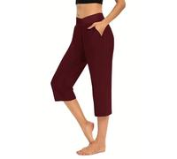 Leggins Sportivi Donna 3/4 Vita Alta Pantaloni Leggins Capri Estivi Leggings Fitness Corti Pantaloncini Yoga Palestra Controllo della Pancia Anticellulite Opaco Elastici per Yoga Offerte Estivi