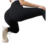 Leggins Sportivi Donna Gym Yoga Pantaloni Senza Soluzione Di Continuità Sport Stretchy A Vita Alta Athletic Esercizio Formato Fitness Leggings Activewear(Black,M)