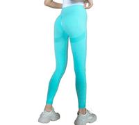 Leggins Sportivi Donna Gym Yoga Pantaloni Senza Soluzione Di Continuità Sport Stretchy A Vita Alta Athletic Esercizio Formato Fitness Leggings Activewear(Green,M)