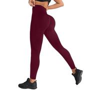 Leggins Sportivi Donna Push Up Vita Alta Leggins Taglia Grande Opaco Scrunch Elastici Leggings 3D Plumi Anticellulite Pantaloni Yoga Controllo Della pancia Tasca Leggings Corsa Palestra 2025,