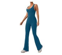 Leggins Sportivi Donna Sexy Hollow out Backless Yoga Jumpsuit Women Summer Sleeveless Skinny One-Piece Gym Sports Suit Fitness Running Workout Bodysuit(Color 04,L)