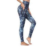 Leggins Vita Alta Donna Sportivi Push Up in Cotone Pantaloni a Traspirante Elastici Cuciture Pantacollant Anticellulite per Sport, Palestra, Yoga