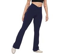 Leggins Vita Alta Donna Yoga Pants Elasticizzati Lunghi in Cotone Pantaloni della Tuta Larghi Opaco Elastici Morbido Leggings Fitness per Allenamento Palestra